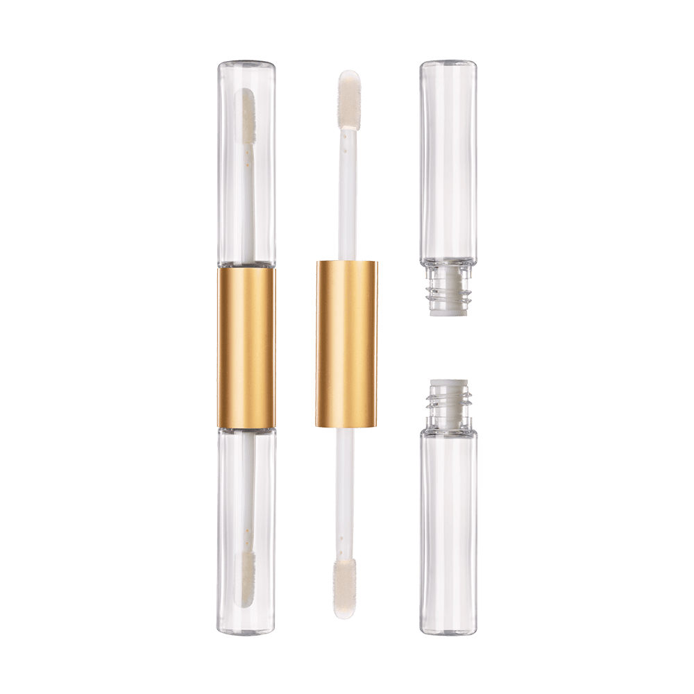 Tubo de brilho labial de extremidade dupla